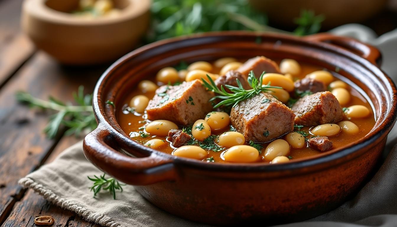 découvrez les ingrédients traditionnels qui composent le véritable cassoulet de castelnaudary : haricots blancs, confit de canard, saucisses, porc et aromates. plongez dans l’authenticité d’une recette emblématique du sud-ouest.