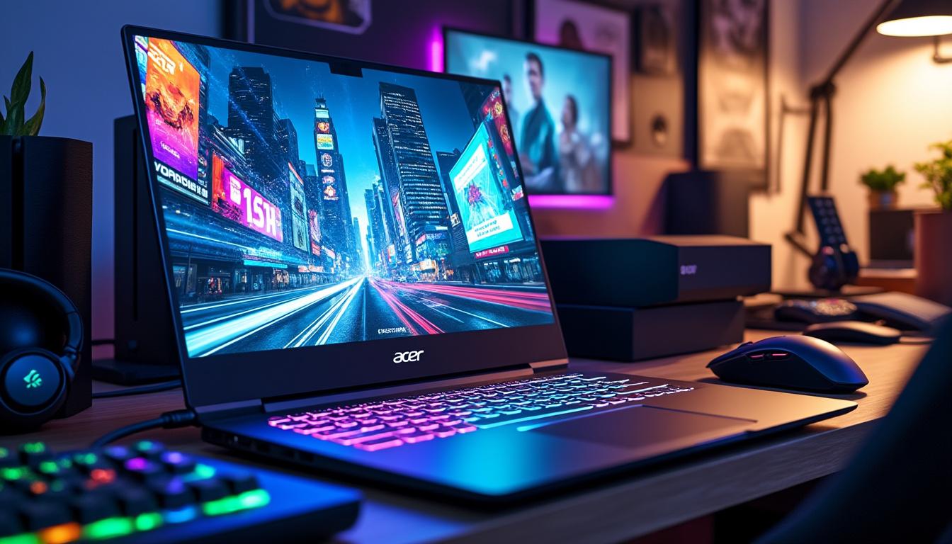 découvrez le pc portable acer 15 pouces, conçu pour le gaming offrant une expérience immersive grâce à ses performances puissantes et son écran de qualité.