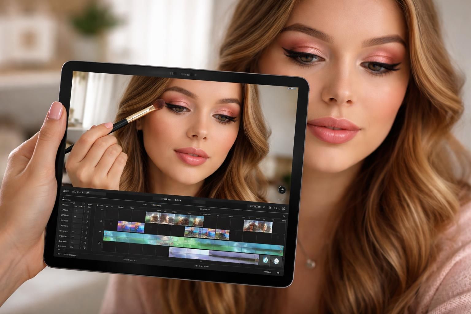 découvrez un reel maquillage filmé, monté et publié directement depuis une tablette samsung pour un résultat professionnel en toute simplicité.
