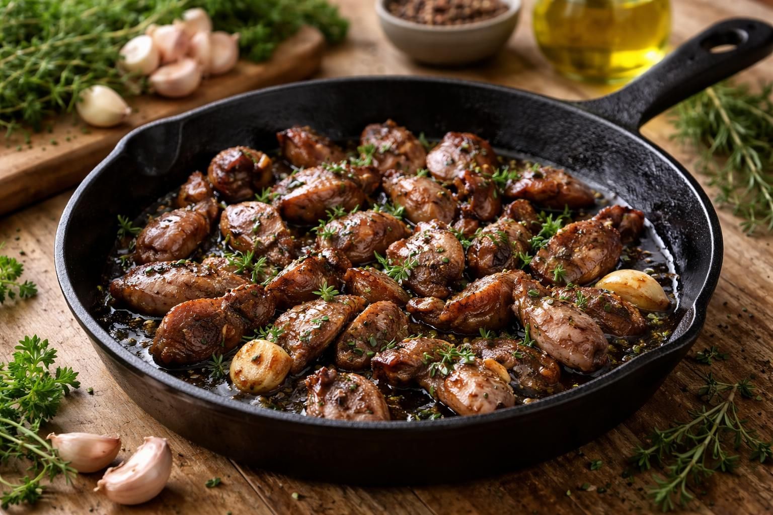 apprenez à préparer des gésiers de canard frais à la poêle avec notre recette simple et délicieuse pour un plat savoureux et gourmand.