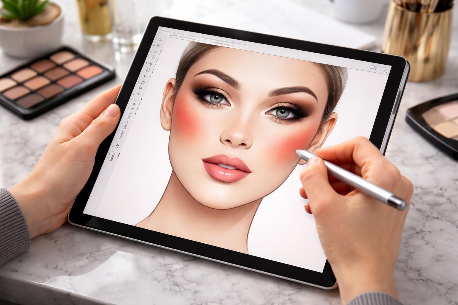 apprenez à dessiner des face charts de maquillage facilement sur une tablette tactile microsoft surface pro grâce à nos conseils et techniques adaptés.