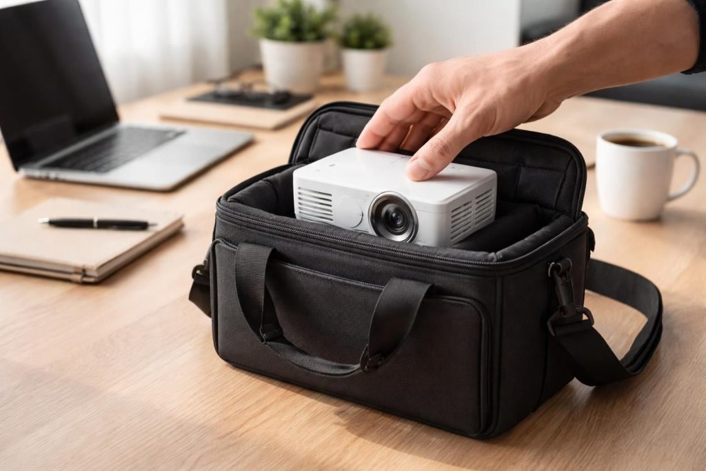 découvrez le mini vidéoprojecteur acer, idéal pour votre routine quotidienne. profitez d'un transport facile et d'une protection optimale pour vos projections où que vous soyez.